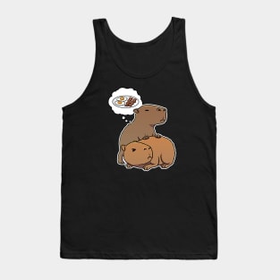 Capybara thinking about Bacon and Eggs Tank Top